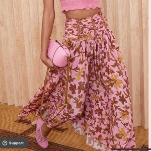 Ulla Johnson Amara Skirt hibiscus size 6